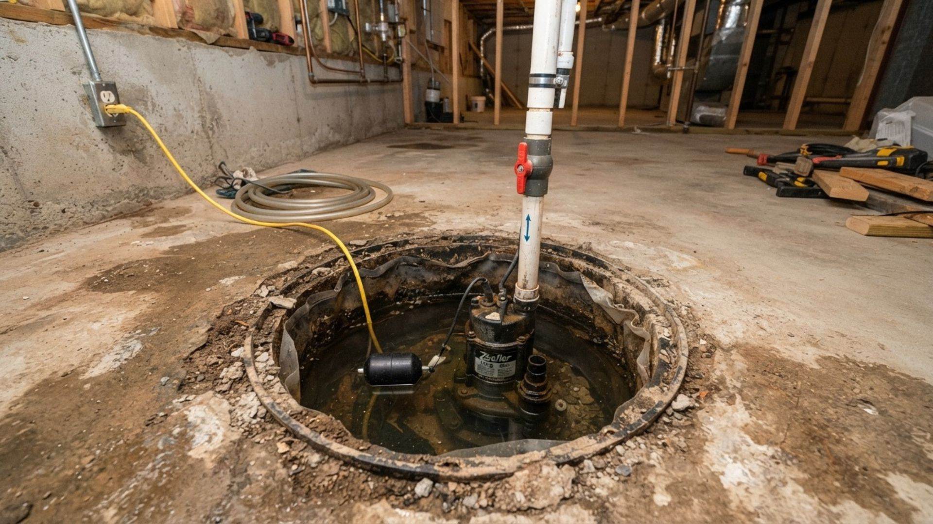 Sump pump running during heavy rain in Florida