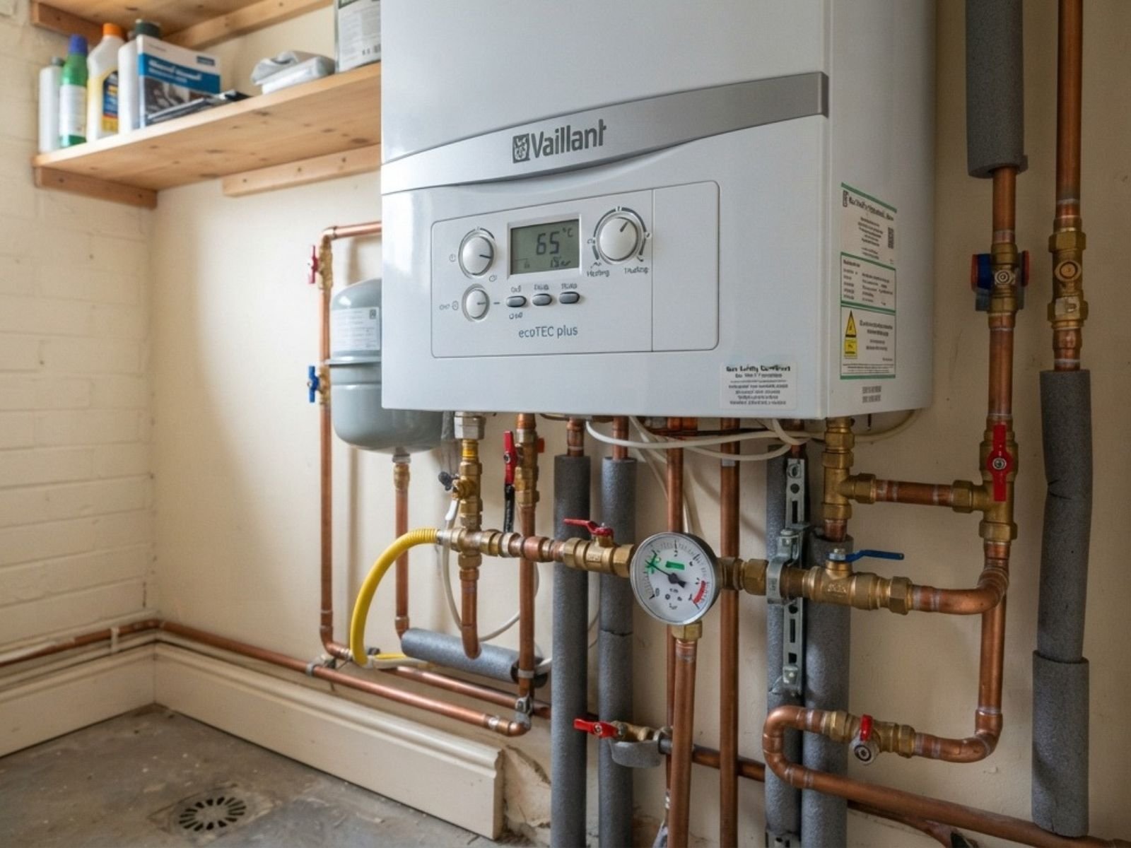 Tankless water heater unit serviced by a licensed plumber