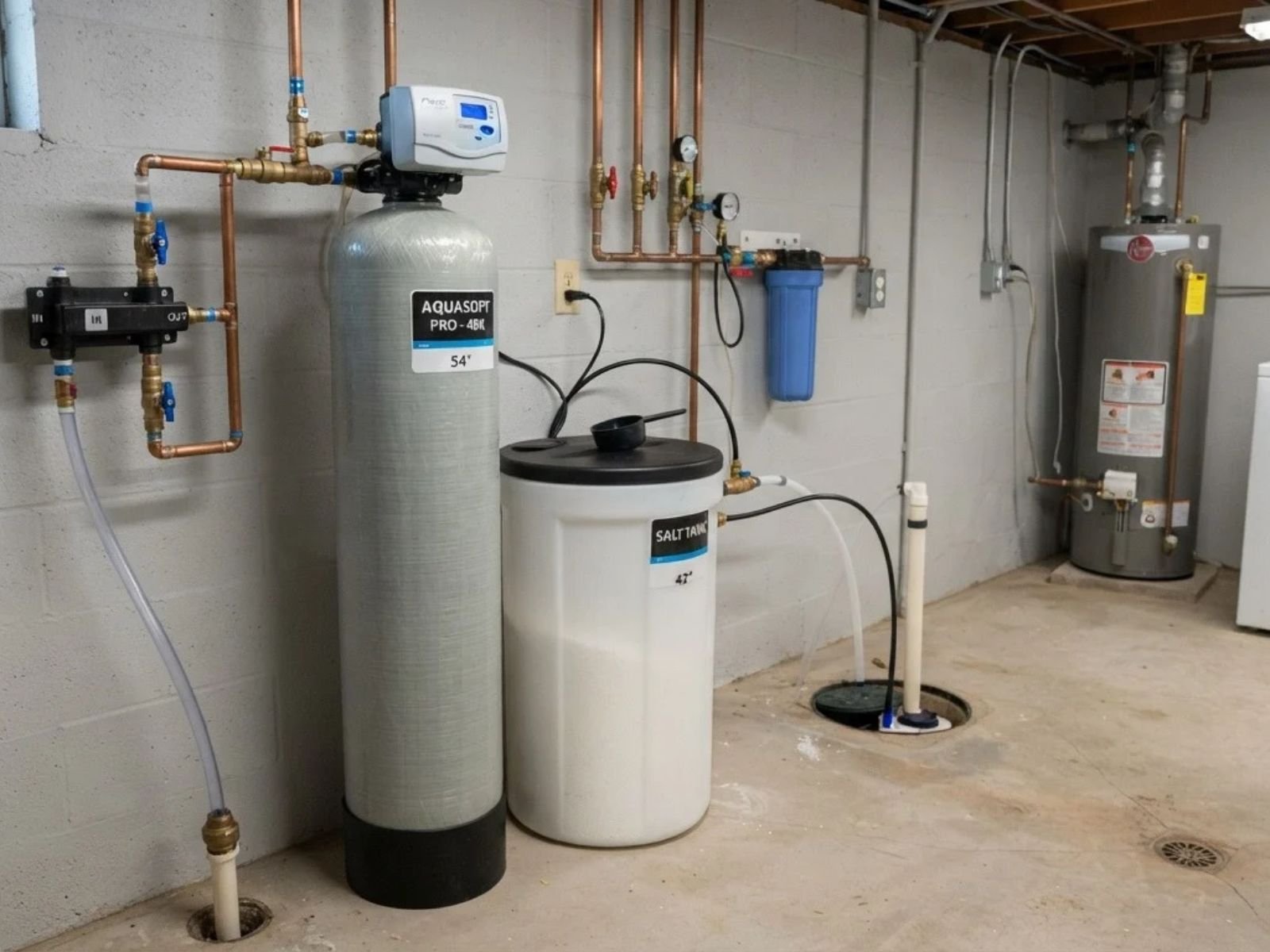 Water softener system installed in a Boca Raton home