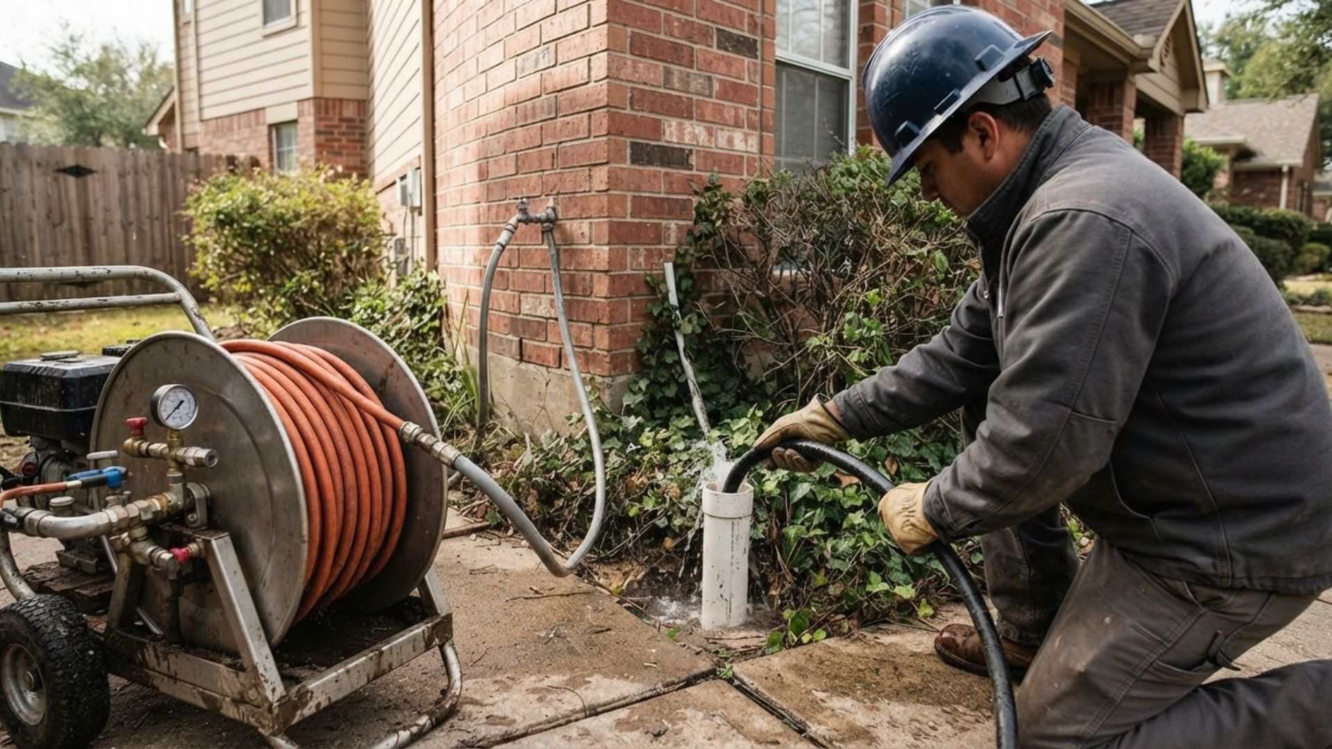 New PEX pipe installation during a whole-home repipe